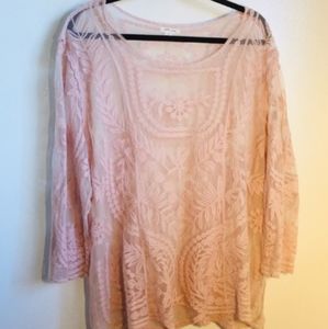 Ultra Pink Crochet Blouse